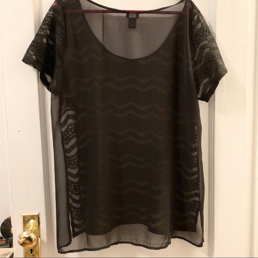 Torrid Black Lace Top - Size 1